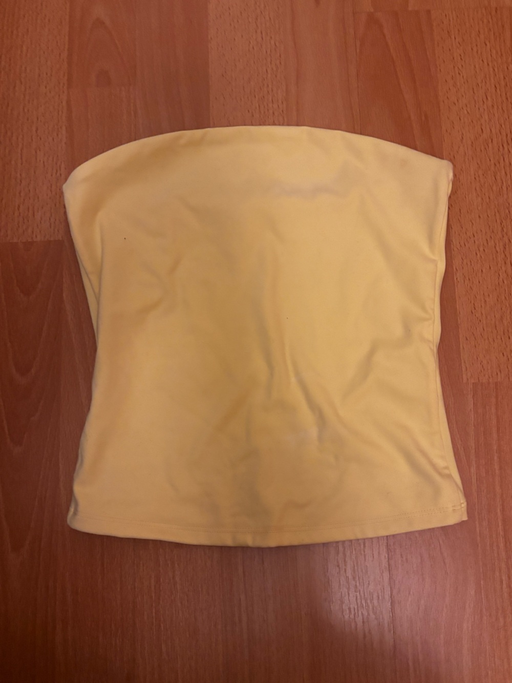 Garage Yellow Strapless Mini Skirt